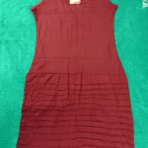 25 straight sleeveless casual dress 37red