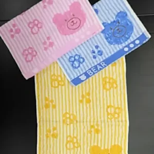 3634 stripe pattern bear head childrens towel 28x50cm 6