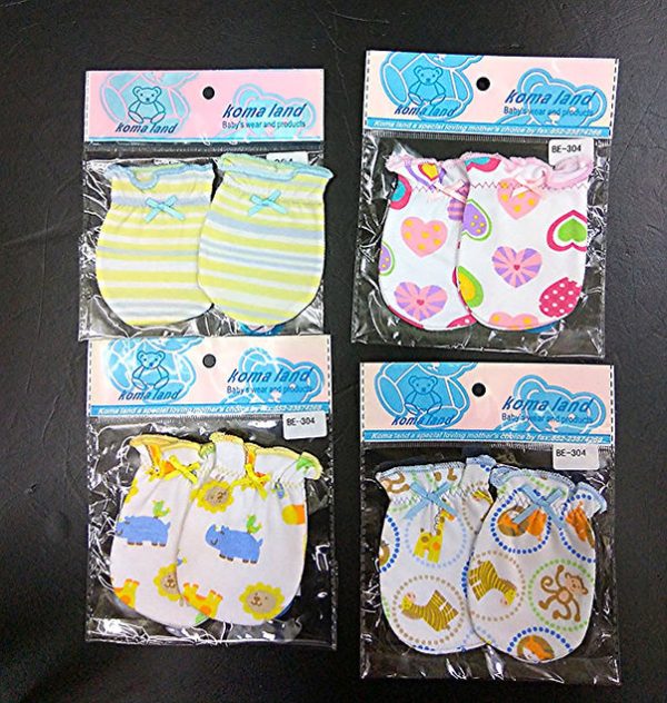 BE-304 Koma Land Baby Animal | Fruit Pattern  Mittens (1 Pair)