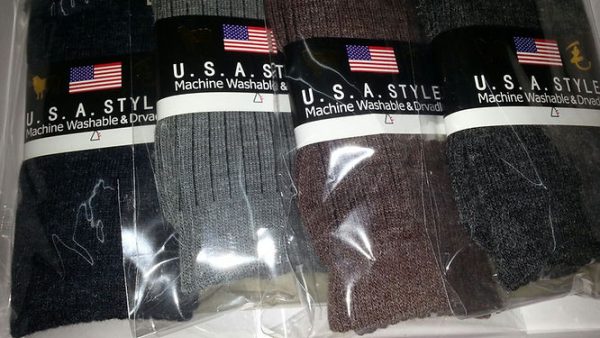 4050 USA STYLE MACHINE WASHABLE 4-COLORED  WOOLEN ANKLE SOCKS